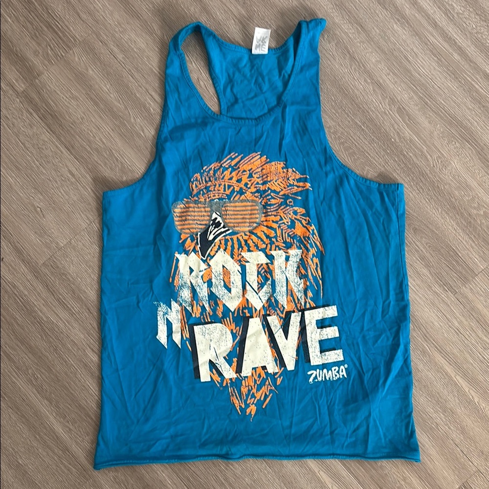 Blue Zumba 'Rock It Rave' Tank Top